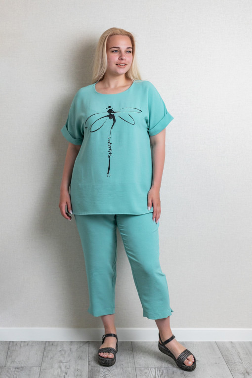 Легкий літній костюм КЛ-059 ментол